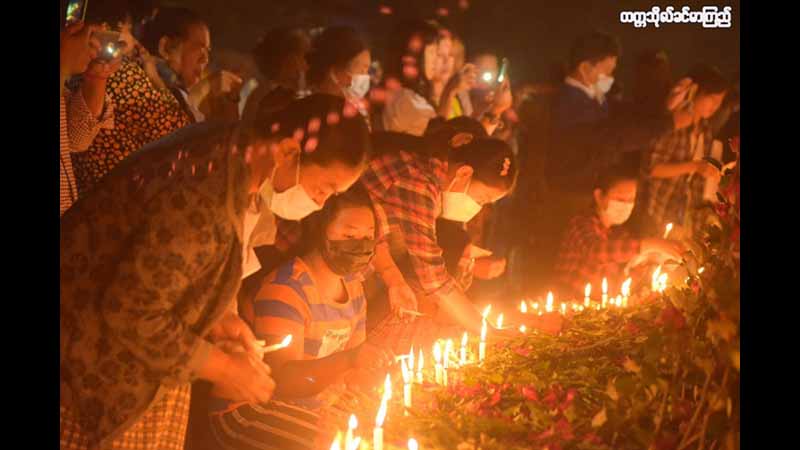စစ်အာဏာရှင် တိုက်ပွဲအတွင်း ကျဆုံးခဲ့သူများအတွက် တန့်ဆည်တွင် ဆုတောင်းပွဲပြုလုပ်