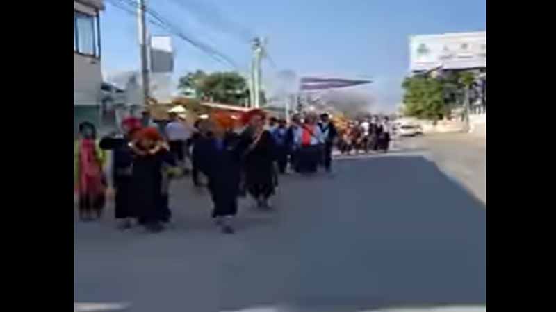 ရှမ်းပြည်နယ်ရှိ ဒေသခံတိုင်းရင်းသားများ တပ်မတော်ထောက်ခံပွဲသွားရန် အဓမ္မစေခိုင်းခံရ