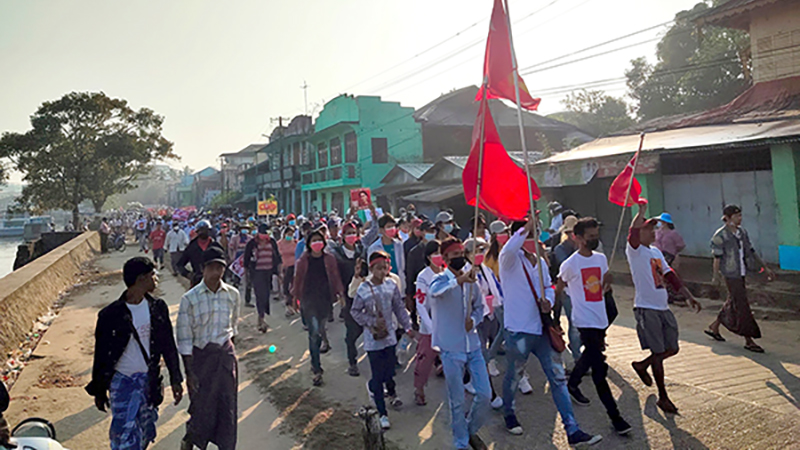 ဧရာဝတီတိုင်း၌ ယမန်နေ့က စစ်အာဏာရှင်ဆန့်ကျင်ဆန္ဒပြသူ ၄၀ ကျော် ဖမ်းဆီးခံရ