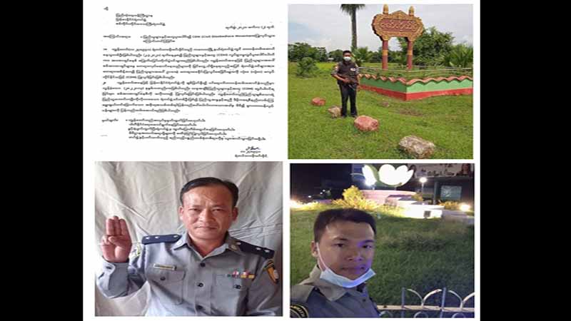 စစ်ကိုင်းတိုင်းရဲတပ်ဖွဲ့ဝင် ၃ ဦး CDM လှုပ်ရှားမှုတွင် ပထမဆုံးပါဝင်လာ