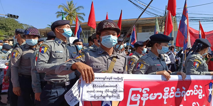 ကယားတွင် အာဏာဖီဆန် CDM လုပ်ဆောင်သည့် ရဲတပ်ဖွဲ့ဝင် ၁၃၀ ရှိ