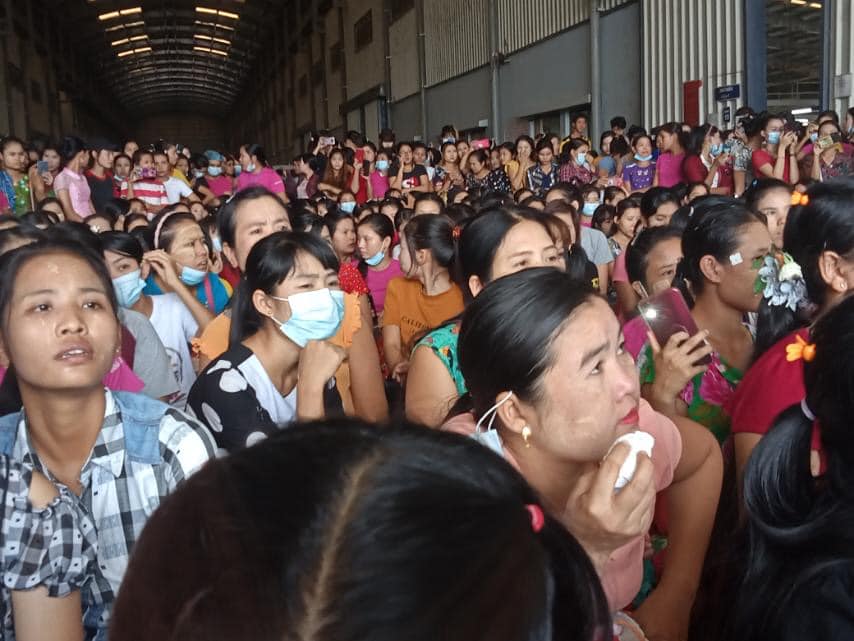 ဆန္ဒပြပွဲများတွင် ပါဝင်နိုင်ရန် လှိုင်သာယာအလုပ်သမားများ လစာမဲ့ခွင့် တောင်းဆို