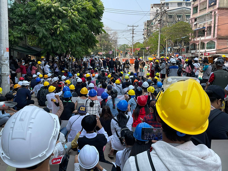 တာမွေကျောက်မြောင်း ဆန္ဒပြပွဲကို အကြမ်းဖက်ဖြိုခွင်း၊ အနည်းဆုံး ၃ ဦး ဖမ်းဆီးခံရ