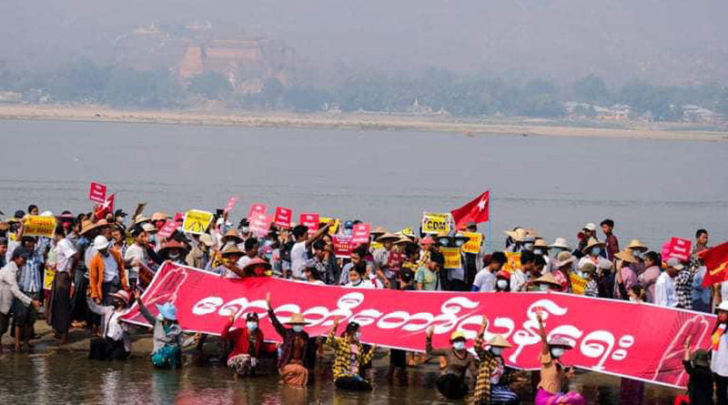 မတ္တရာမြို့နယ်က ရွာများစုပေါင်းပြီး ဧရာဝတီတော်လှန်ရေး လှုပ်ရှား