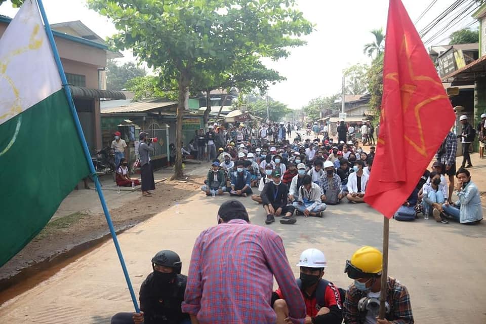 ပဲခူးမြို့တွင် စစ်အာဏာရှင် အလိုမရှိကြောင်း ဆက်လက်ဆန္ဒပြ