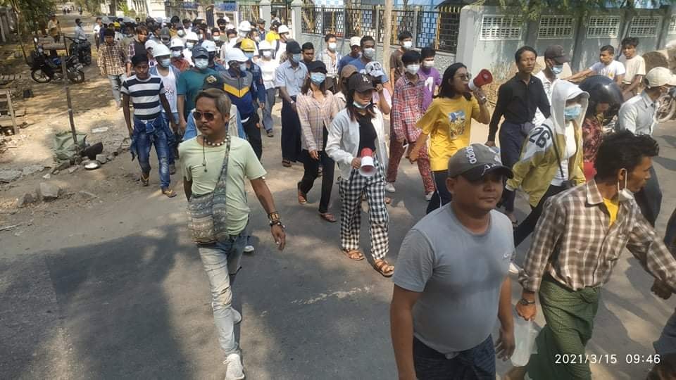 သာစည်မြို့တွင် စစ်အာဏာရှင်ဆန့်ကျင်ရေး ဆက်လက်ဆန္ဒပြ
