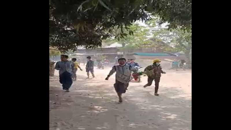 ရေစကြိုသပိတ်စစ်ကြောင်းကို အကြမ်းဖက်ရဲနှင့်စစ်တပ်က ပစ်ခတ်ဖြိုခွင်