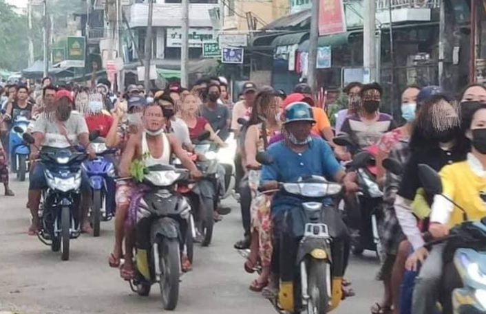 ဖျာပုံမြို့က ဆိုင်ကယ်သပိတ် ဆန္ဒပြသူ ၂ ဦး ဖမ်းဆီးခံရ
