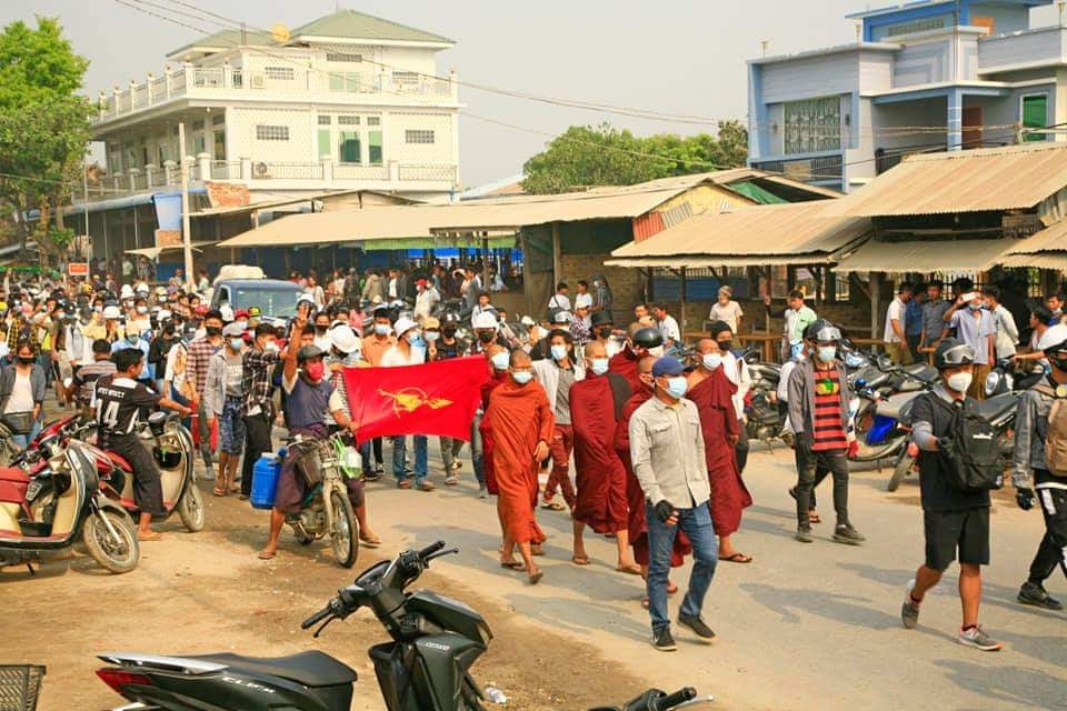 စစ်ကိုင်းမြို့တွင် စစ်အာဏာရှင်ဆန့်ကျင်ရေး ဆက်လက် ဆန္ဒထုတ်ဖော်