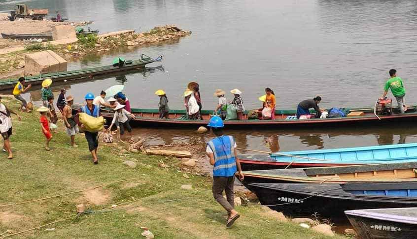 သီပေါမြို့နယ်၌ တိုက်ပွဲကြောင့် ဒေသခံ ပြည်သူများ စစ်ဘေးတိမ်းရှောင်လာ