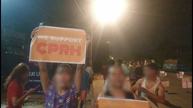 သာကေတမြို့နယ်၌  ပြည်သူ ၅ ဦးကို ရဲနှင့်စစ်တပ်က ဖမ်းဆီး၊ ညသပိတ်ကို ပစ်ခတ်ဖြိုခွင်း