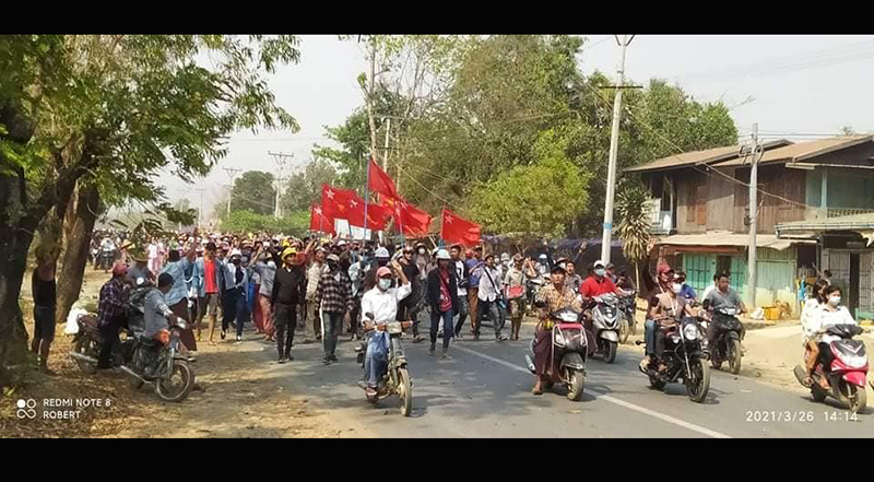 ကျဆုံး ကိုမျိုးမင်းအောင် ဈာပန တမူးပြည်သူထောင်‌ချီ ပို့ဆောင်