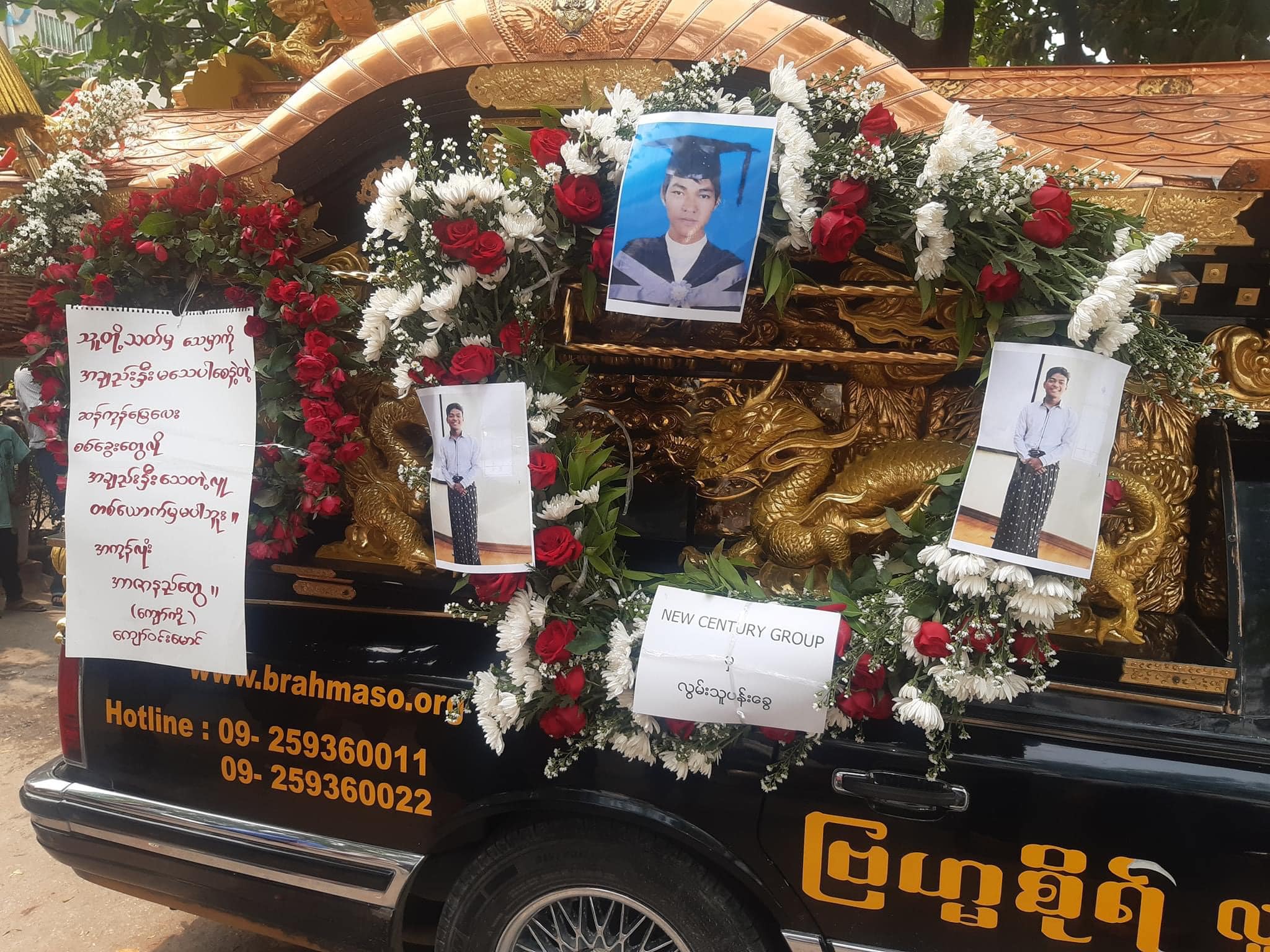 မန္တလေး၊ မော်လမြိုင်၊ ပုသိမ်၊ လားရှိုး နှင့် စဉ့်ကိုင်တွင် ကျဆုံးသွားသူအချို့၏ ဈာပနကျင်းပ