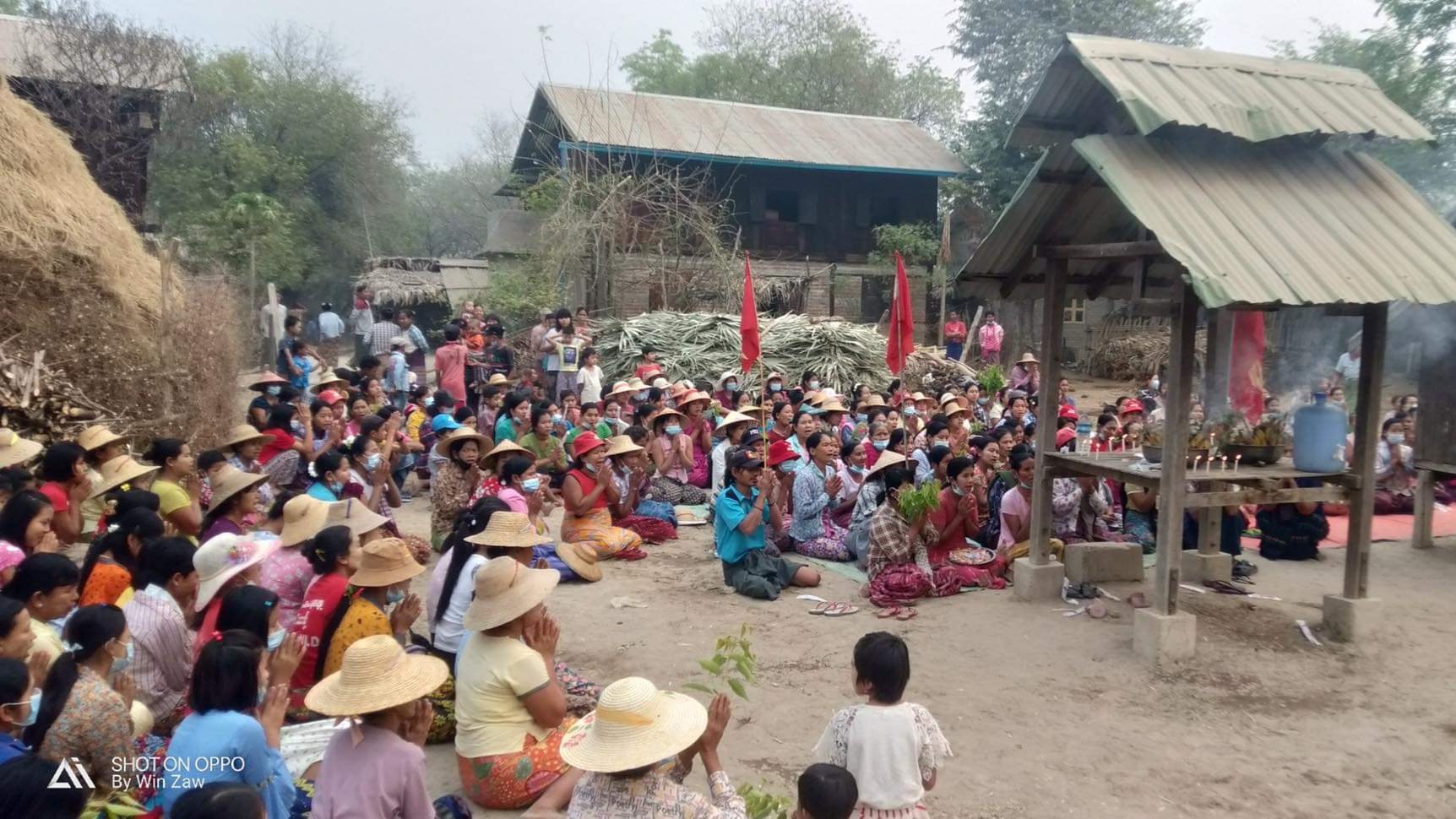 စစ်သူကြီး မဟာဗန္ဓုလ၏ဇာတိ​မြေ၌ စစ်အာဏာရှင်အမြန်ကျဆုံးရေး ကျိန်စာတိုက်