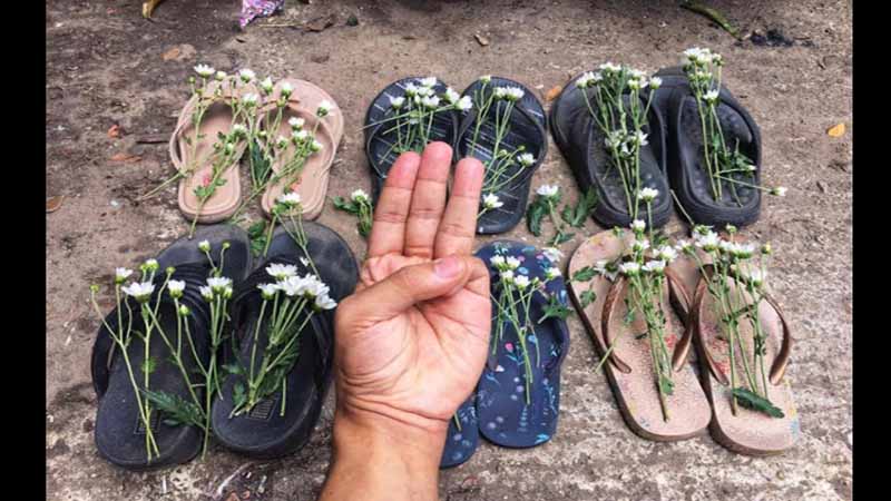 ရန်ကုန်မြို့က  Marching Shoe Strike (ခြေလှမ်းတိုင်းမှာ ပန်းတွေပွင့်တယ်) ကမ်ပိန်း