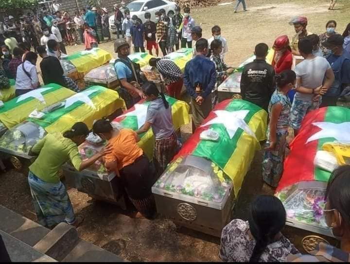 နောင်မွန်ရဲကင်းတွင် သေဆုံးသွားသည့် ရဲတပ်ဖွဲ့ဝင်များကို သင်္ဂြိုဟ်