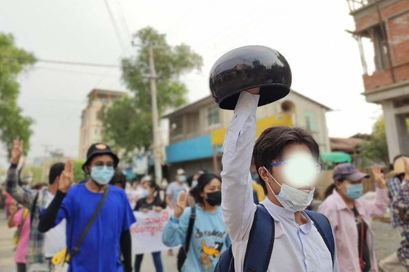 စစ်အာဏာရှင်ဆန့်ကျင်ရေး မန္တလေးမြို့က ပူးပေါင်းသပိတ်စစ်ကြောင်း