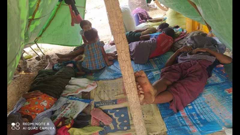 ယင်းမာပင်မြို့နယ်ကျေးရွာများတွင် အကြမ်းဖက်စစ်တပ်ဘေးရန်ကြောင့် ဒေသခံများ နေရပ်စွန့်ခွာ