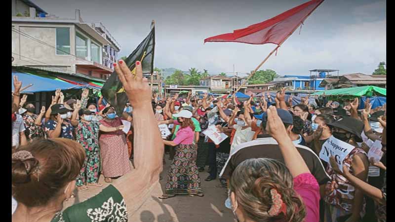 ကံပေါက်တွင် စစ်အာဏာရှင်ကို ၇၄ ရက်မြောက် ဆန္ဒပြ