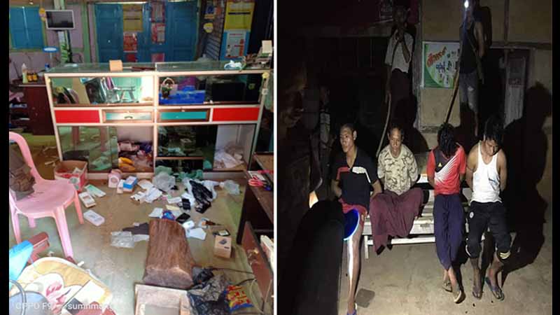 တိုက်ပွဲကြောင့် မီးလောင်ပန်လုံရွာတွင် ဖောက်ထွင်းမှုများဖြစ်၊ စစ်ကောင်စီတပ်သား ၄ ဦး ဖမ်းမိ
