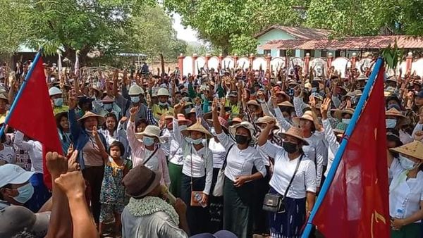 မေဒေးနေ့  ယင်းမာပင်နှင့် ဆားလင်းကြီးဒေသက စစ်အာဏာရှင်ဆန့်ကျင်လူထုလှုပ်ရှားမှု