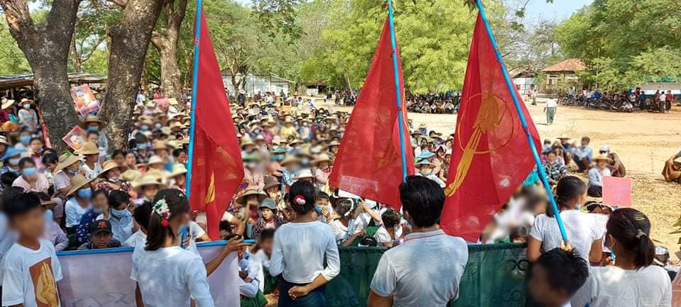 လက်ပံတောင်းတောင်ဒေသက ကမ္ဘာလုံးဆိုင်ရာနွေဦးတော်လှန်ရေးသပိတ်