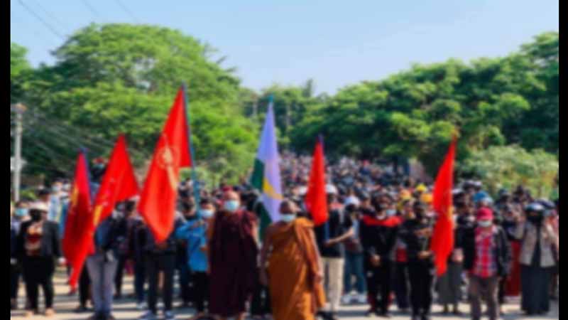 မိတ္ထီလာမြို့ ကမ္ဘာလုံးဆိုင်ရာနွေဦးတော်လှန်ရေးနေ့သပိတ်
