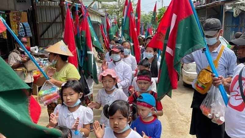 ဖားကန့်မြို့နယ်က စစ်အာဏာရှင်ဆန့်ကျင်ရေးလှုပ်ရှားမှု