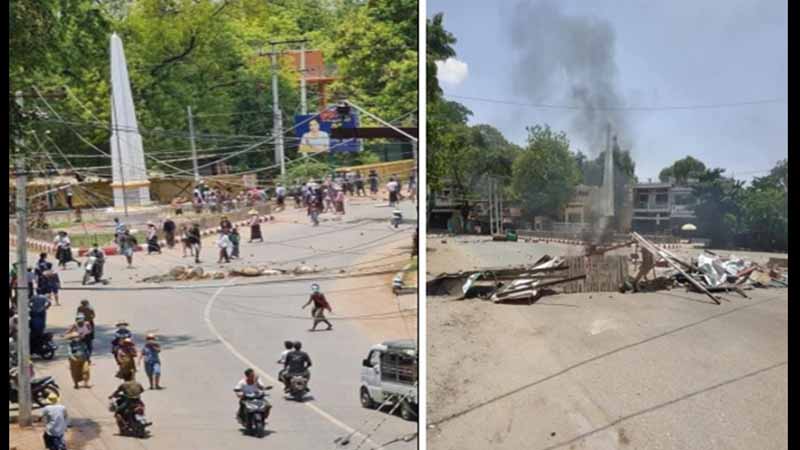 မြင်းမူမြို့ စစ်အာဏာရှင်ဆန့်ကျင်ရေးသပိတ် ဖြိုခွင်းခံရပြီး ၁ ဦး ဒဏ်ရာရ