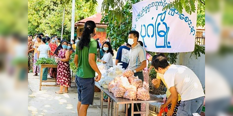 ပုဂံမြို့သစ်နေ ပြည်သူများအတွက် စေတနာရှင်များက အခြေခံစားသောက်ကုန်များ လှူဒါန်း
