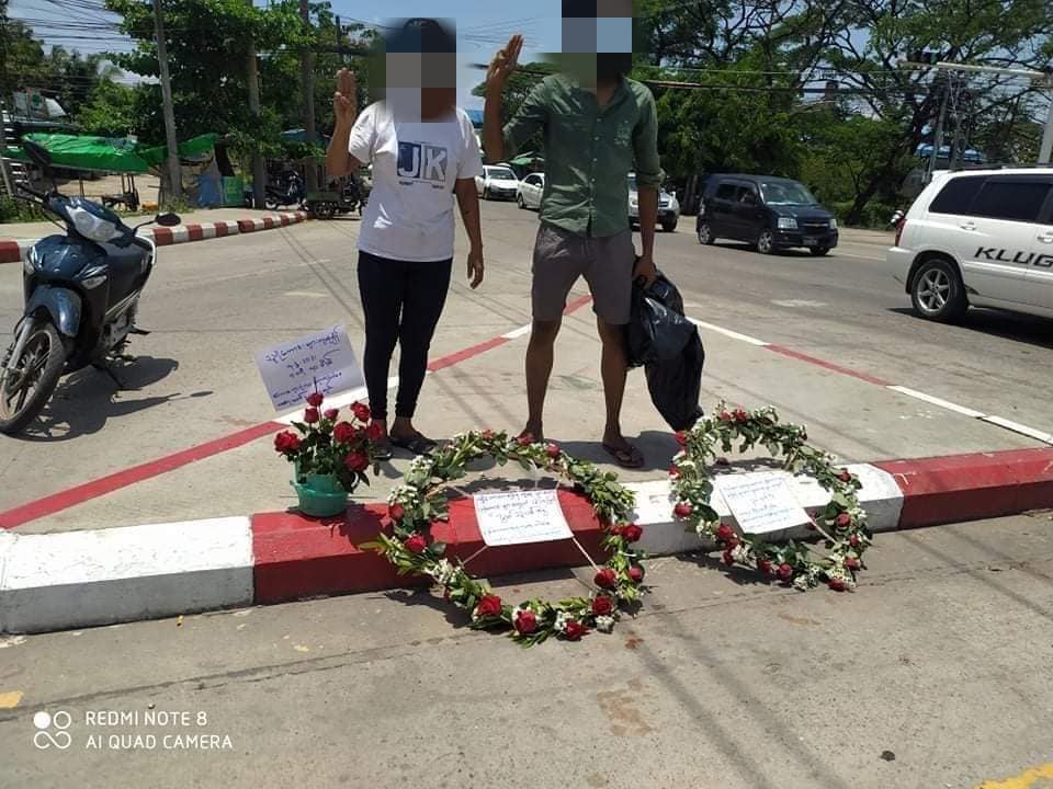 လှိုင်သာယာတွင် ကျဆုံးသူရဲကောင်းများအတွက် ၂ လပြည့်လွမ်းသူ့ပန်းခွေချ
