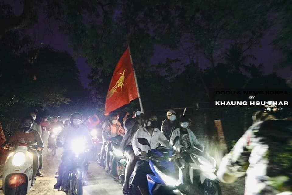 မုံရွာမြို့တွင် စစ်အာဏာရှင်ကို ဆက်လက်ဆန့်ကျင်ဆန္ဒပြ