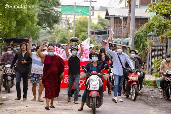 မန္တလေးတွင် စစ်အာဏာရှင်ဆန့်ကျင်လူထုလှုပ်ရှားမှုများ ဆက်လုပ်