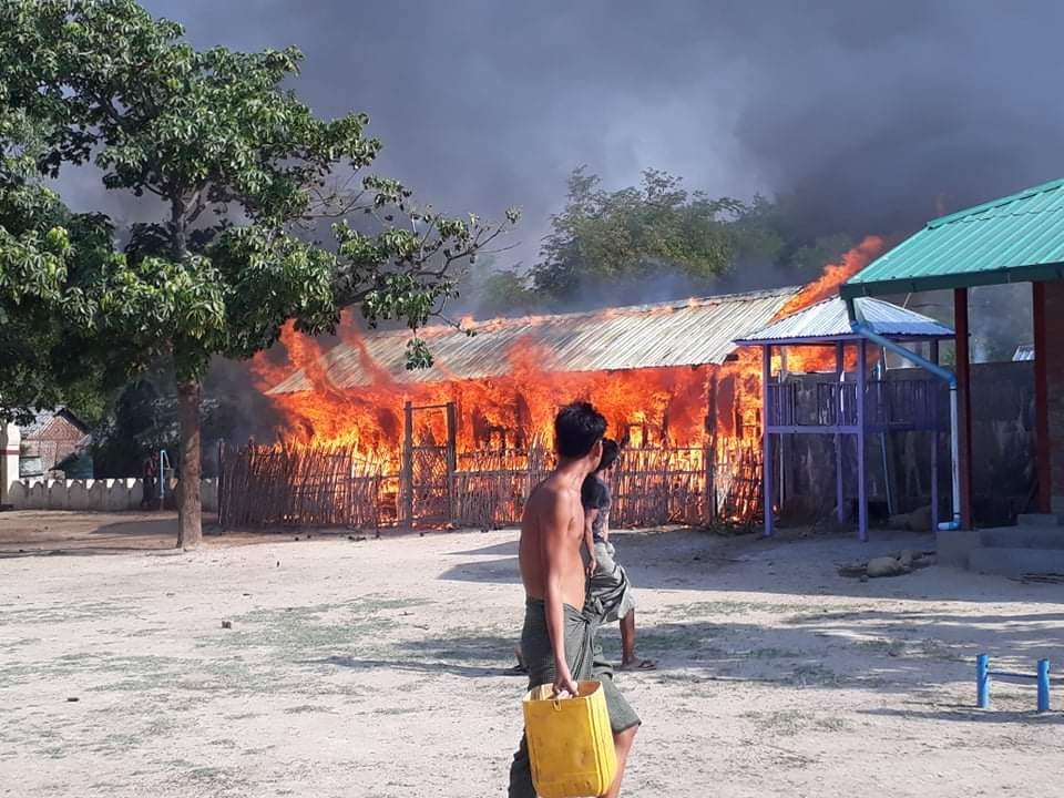 ပခုက္ကူမြို့နယ် မြို့စိုးရွာ အခြေခံပညာမူလတန်းကျောင်း ဆရာမအဆောင် မီးလောင်