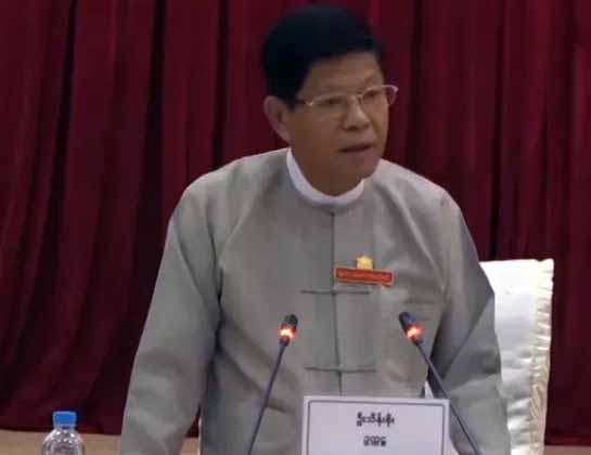 အန်အယ်လ်ဒီပါတီကို ဖျက်သိမ်းမည်ဟု အကြမ်းဖက်စစ်ကောင်စီခန့် ရွေးကော် ဥက္ကဋ္ဌပြော