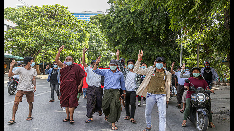 မန္တလေး မဟာမိတ်တပ်ပေါင်းစုသပိတ် ဆန္ဒပြ
