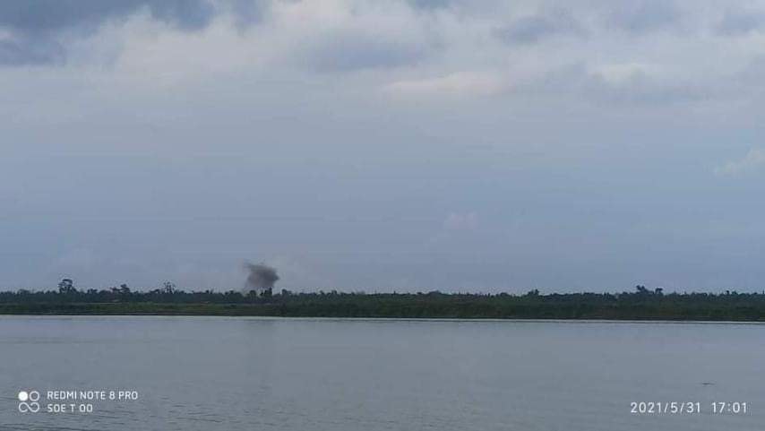 ရွှေကူမြို့နယ်တွင် လေယာဉ်ဖြင့်ဗုံးကြဲ