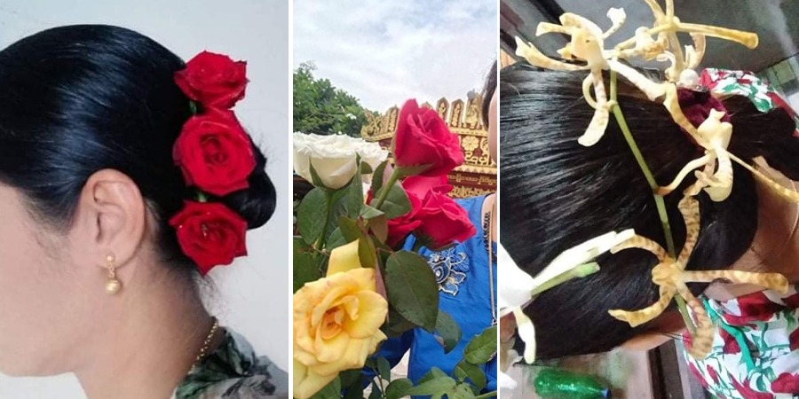 ကြံခင်းမြို့ ၌ ဒေါ်​အောင်ဆန်းစုကြည်​မွေး​နေ့ နှင်းဆီပန်း ဝယ်မရတော့သည်အထိ ရောင်းကောင်း