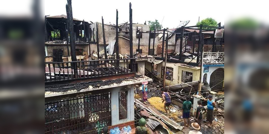 ရေးမြို့နယ် သောင်ပြင်ကျေးရွာတွင် မီးလောင်၊ နေအိမ် ၈ လုံးခန့် ဆုံးရှုံး