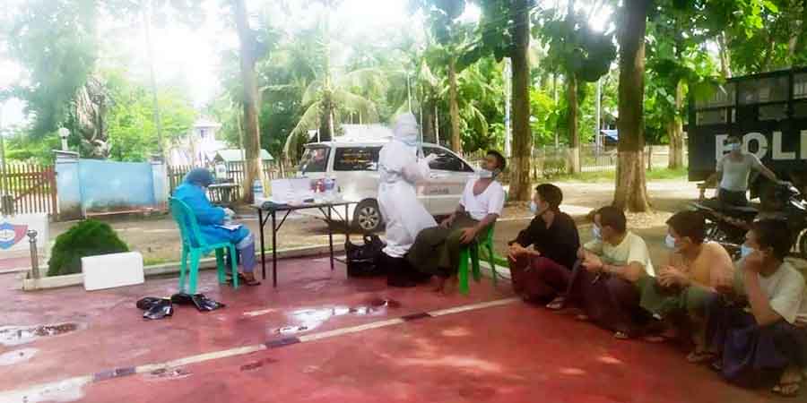 မော်လိုက်မြို့က အချုပ်သား ၆ ဦးတွင် ကိုဗစ်ပိုးတွေ့ရှိ၊ ရဲစခန်းကို လော့ဒေါင်းချထား