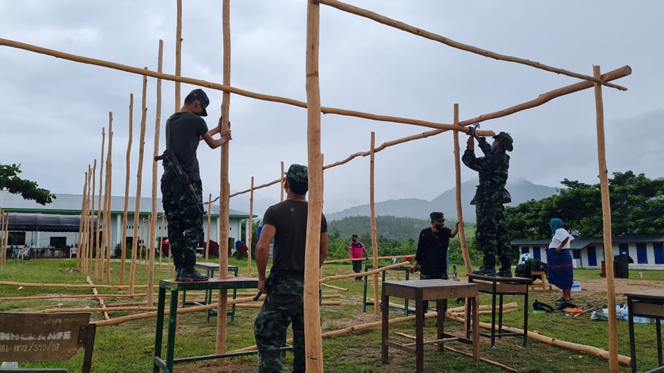 လေးကေကော်မြို့သစ်၌  လူ ၂၀၀ ဆန့် ကွာရန်တင်းစင်တာ ကေအန်ယူဆောက်လုပ်နေ