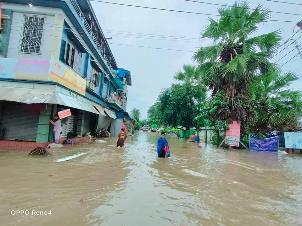 လွိုင်းဘွဲ့ဒေသခံများ ရေဘေးနှင့် ကိုဗစ်ကပ်ဘေးကြုံနေရ