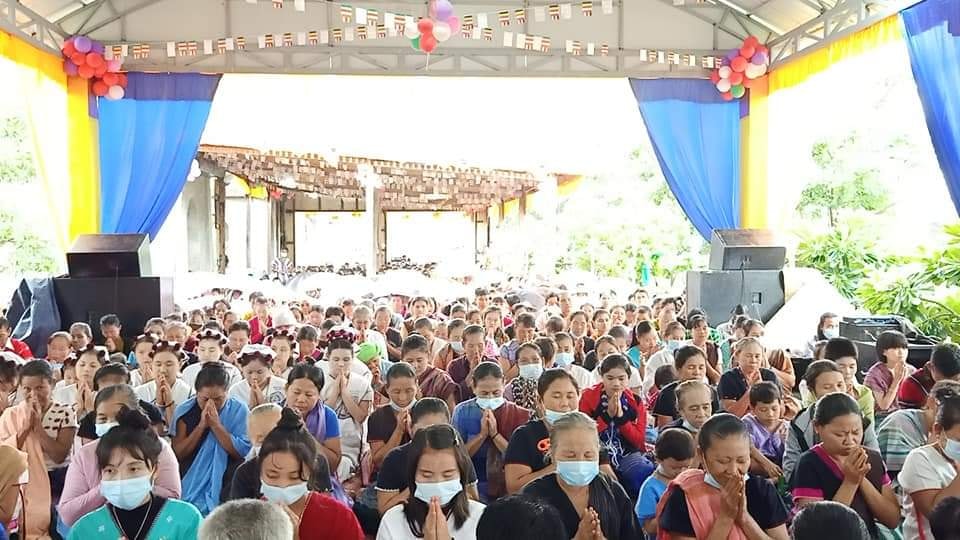 မြိုင်ကြီးငူတွင် ကိုဗစ်ကာလ ထီးတင်ပွဲနှင့် သံဃာ ၁၀၀၀ ဆွမ်းကပ်လှူပွဲကျင်းပ