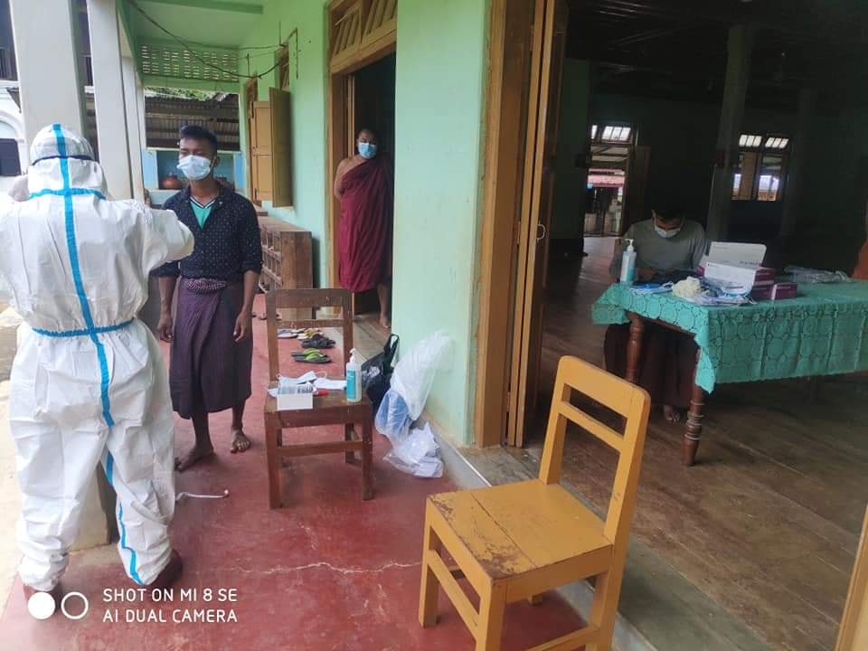 ရွှေကျင်မြို့ စာသင်တိုက်တခုက သံဃာတော် ၆၇ ပါး ကိုဗစ်-၁၉ ကူးစက်ခံရ