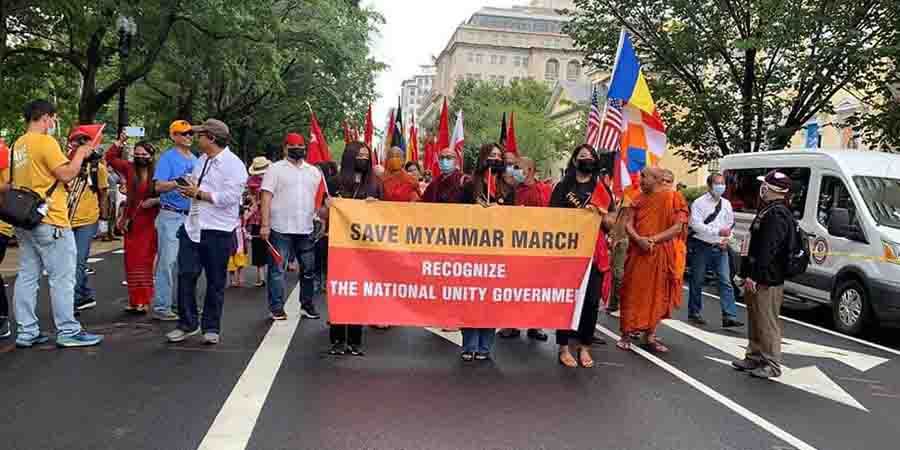 ဝါရှင်တန်တွင် မြန်မာ့အရေး ချီတက်ဆန္ဒပြ