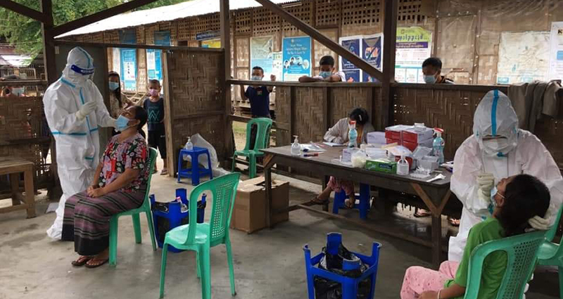 မြစ်ကြီးနား စစ်ရှောင်စခန်းတခုတွင် ကိုဗစ်လူနာ ၁ ဦးသေဆုံး၊ လူ ၁၀၀ ကျော်စစ်ဆေးရာ ၃၈ ဦး ပိုးတွေ့
