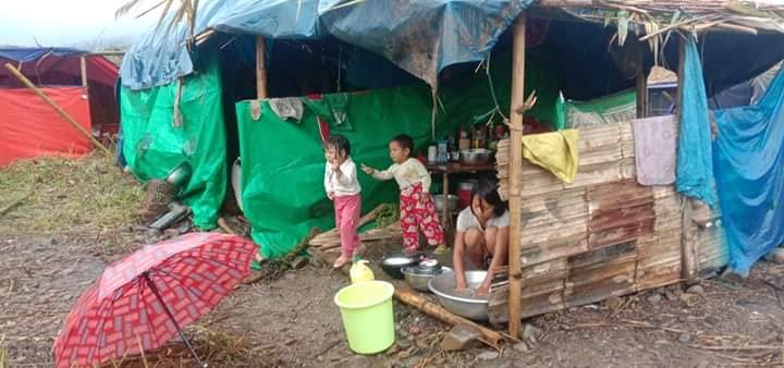 ကြူကုတ်မြို့က စစ်ရှောင်များ အမိုးအကာ မလုံခြုံ၊ ရေဘေးအန္တရာယ် စိုးရိမ်ရ