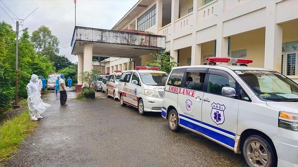 ရေးမြို့ဆေးရုံတွင် နေစရာမရှိသဖြင့် ကိုဗစ်- ၁၉ လူနာ ၂ ဦး ထွက်သွား