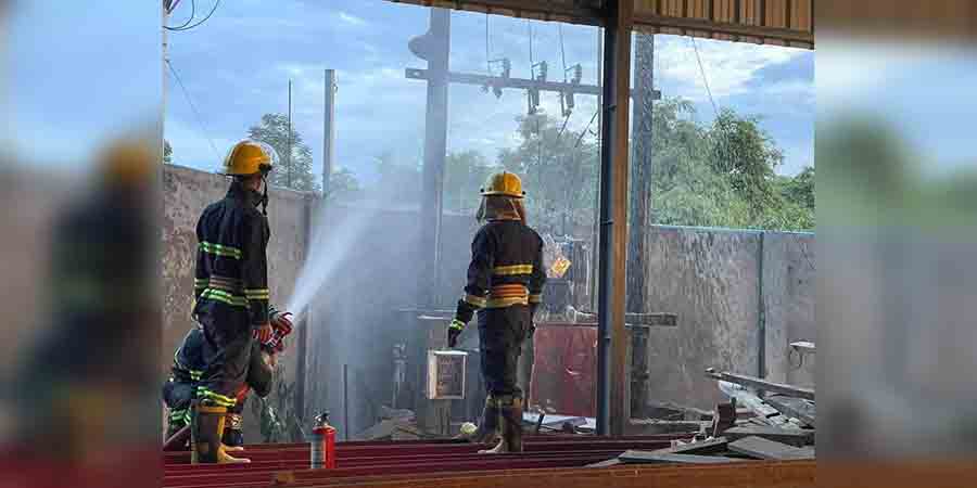 ဗန်းမော်မြို့ရှိ အောက်ဆီဂျင်စက်ရုံ ထရမ်စမော်မာတစ်လုံး မီးလောင်ပေါက်ကွဲ