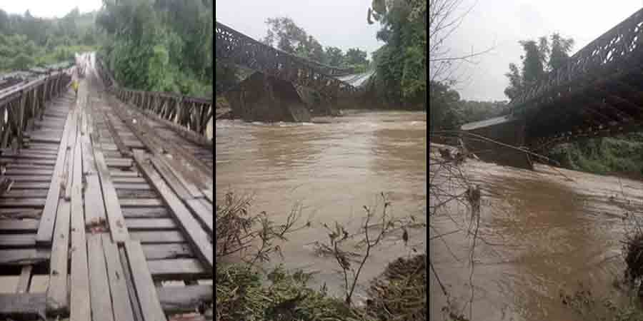 ဝိုင်းမော်မြို့နယ်တွင် ဆဒုံးချောင်းရေကြီးပြီး တံတားကျိုးကျ